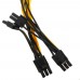 5Pcs PCI  E 6  pin To 2x 6 2  pin Power Splitter Cable PCIE PCI Express