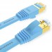 SAMZHE 1 10M CAT7 STP 10Gbps Blue Flat RJ45 Ethernet Patch Cable Networking LAN Cable