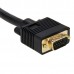 VGA Male to 2 VGA Female Splitter Cable  Length  30cm  Black