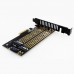 JEYI SK6 M 2 NVME SSD NGFF to PCI  E X4 Adapter M  Key B  Key Dual Interface Card Support PCI  Express Expansion Card 3 0 X4 2230  22110 All Size M 2