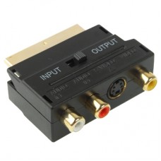 Scart Male to Female with Composite AV   S  Video Sockets