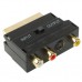 Scart Male to Female with Composite AV   S  Video Sockets