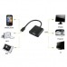 Full HD 1080P Micro HDMI Male to VGA Female Video Adapter Cable with Audio Cable  Length  22cm   Black