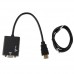 Mini HDMI to VGA   Audio HD Conversion Adapter Cable