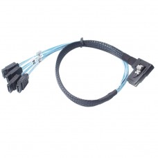 Mini SAS  SFF  8087  to 4 x SATA 7  Pin Female Forward Breakout 6Gbps Data Cable  Length  50cm