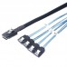 Mini SAS  SFF  8087  to 4 x SATA 7  Pin Female Forward Breakout 6Gbps Data Cable  Length  50cm