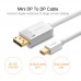 Ugreen MD105 1 5m 4K HD Thunderbolt Mini Display Port to DisplayPort Converter Cable  White