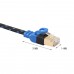 REXLIS CAT7  2 Gold  plated CAT7 Flat Ethernet 10 Gigabit Two  color Braided Network LAN Cable for Modem Router LAN Network  with Shielded RJ45 Connectors  Length  8m