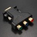 3 RCA RGB Video Female To HD15  Pin VGA Component Video Jack Adapter